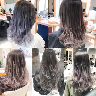 ミディアム カラー ヘアアレンジ モテ髪透明感❤️ デイズヘアカラーのヘアスタイル
