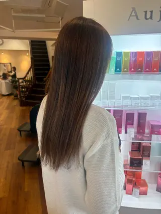 ロング MOLLASALON 浅香山店所属・髪質改善カラー 縮毛矯正🤍辻桃加のヘアスタイル
