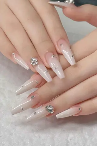ネイル チップ長さ出し 専門店のネイルデザイン