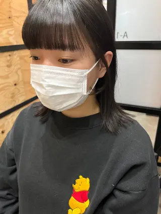 ミディアム カラー パーマ ヘアアレンジ メンズ キッズ ネイル マツエク・マツパ アイブロウ 久木原 ゆりのヘアスタイル