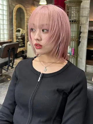 ミディアム 似合わせカット ハイトーン/北村優人のヘアスタイル