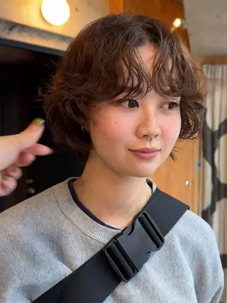 ショート カラー パーマ 🍈yurina 福岡/パーマ🍈のヘアスタイル