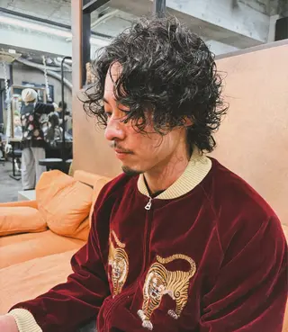 セミロング パーマ kazuki iconのヘアスタイル