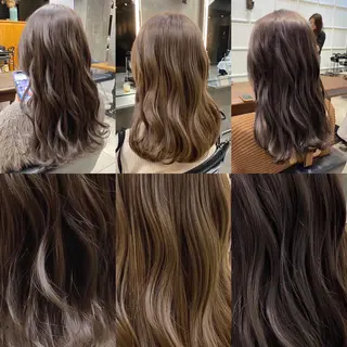 セミロング カラー 透明感カラー🌿 グレージュ🐺陽介のヘアスタイル