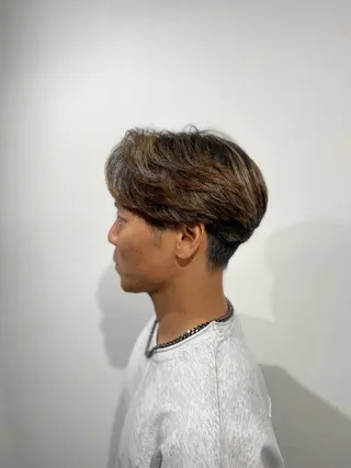 ミディアム カラー パーマ メンズ 流行メンズスタイル ren✂︎のヘアスタイル