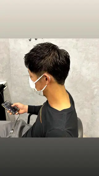メンズ 縮毛矯正・髪質改善 特化 出納 直起のヘアスタイル