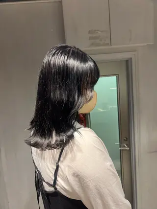 ミディアム カラー NANAMI🩵 大人可愛い韓国ヘアのヘアスタイル