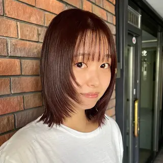 ミディアム カラー 💘札幌クロスパーマ 髪質改善💘rinaのヘアスタイル