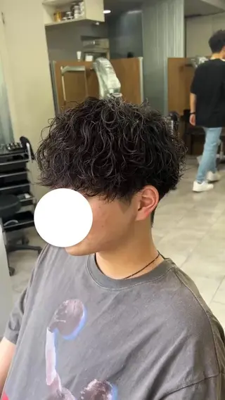 パーマ メンズ 🐺ウルフ/レイヤー カット/高嶋湧大のヘアスタイル