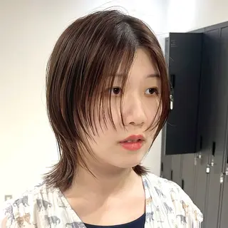 ミディアム SNSモニター募集！ くせ毛特化/大村のヘアスタイル