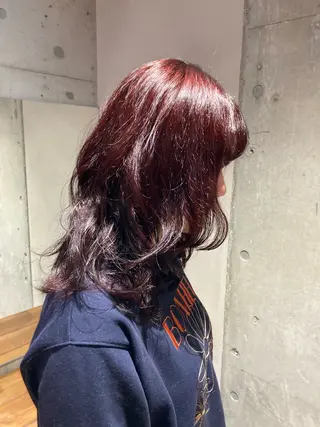 セミロング カラー 横浜美容室/暖色系 michika🌹のヘアスタイル