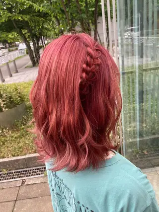 ミディアム カラー ヘアアレンジ 🌟東銀座マンツーマ ン🌟タカナシのヘアスタイル