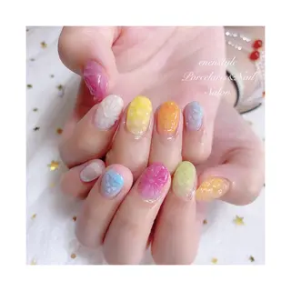 ミディアム ネイル 👑enen style👑のネイルデザイン