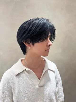 メンズ りほ/顔周りカット/ レイヤーカットのヘアスタイル