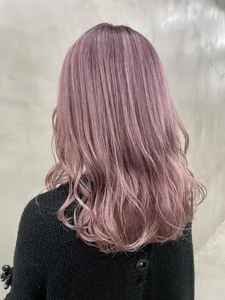 ミディアム カラー パーマ ヘアアレンジ メンズ ハイトーン/レイヤー 🌸さくらのヘアスタイル