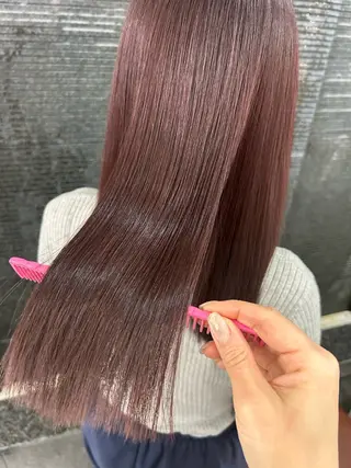 ロング カラー 對馬 光梨のヘアスタイル