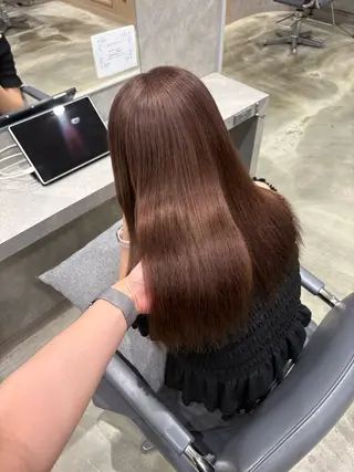 ロング カラー 新宿ハイトーン/ カットモデル/のりかのヘアスタイル