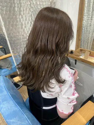 ミディアム カラー ヘアアレンジ あおい 🍒暖色カラーのヘアスタイル