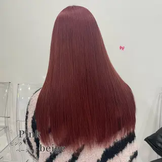 ロング カラー 韓国風艶髪🎀 暖色カラー🤍のヘアスタイル