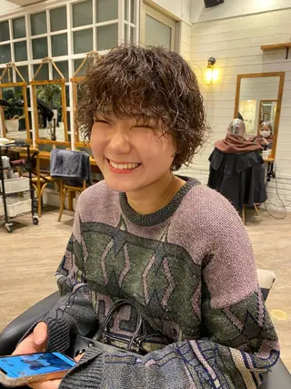 ショート パーマ 🌸透明感艶 カラー🌸Yuukiのヘアスタイル