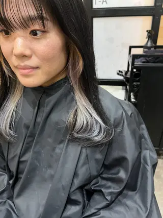 セミロング カラー 久木原 ゆりのヘアスタイル