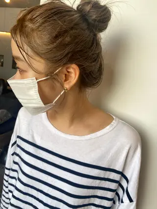 ミディアム カラー 砂原 ひよりのヘアスタイル