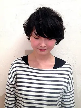 ショート カラー パーマ ✨hair make flencia✂️✨のヘアスタイル