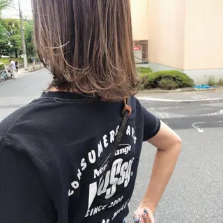 ミディアム カラー ヘアアレンジ 酸性縮毛矯正🧴韓国 レイヤー/髪質改善のヘアスタイル