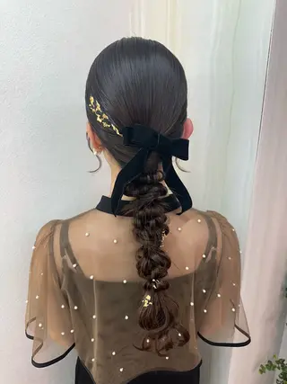 ロング ヘアアレンジ Rio🎀ブリーチ なし透明感♡顔周り♡のヘアスタイル