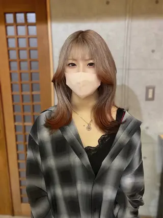 セミロング カラー 韓国ヘア🇰🇷 RYOTAのヘアスタイル