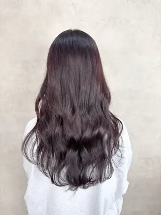 ロング カラー Rin♡透明感ピンク 🎀白肌ラベンダーのヘアスタイル