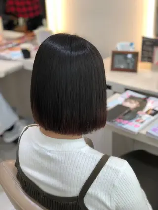 ショート パーマ 安井　昴 💫ブリーチ縮毛矯正のヘアスタイル