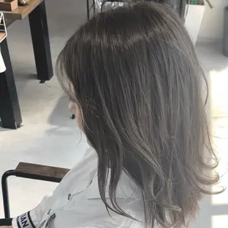 セミロング カラー メンズパーマ& ハイトーン特化谷村のヘアスタイル