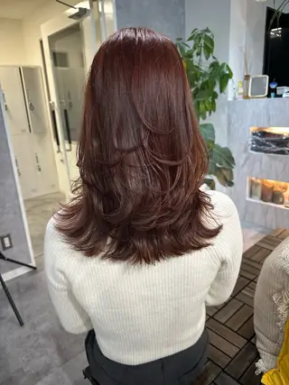 セミロング 大人上品特化 レイヤー🇺🇸山村のヘアスタイル