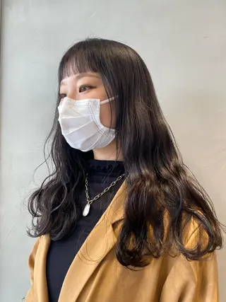 ロング カラー パーマ ヘアアレンジ 艶髪/ダークトーン 🩶丸山日向のヘアスタイル
