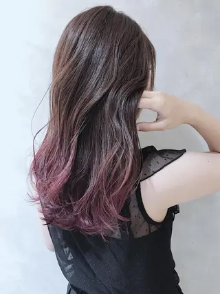ロング カラー MOU namba ムウナンバのヘアスタイル