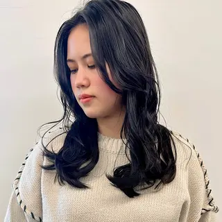 セミロング カラー ブリーチなし/レイヤ ー特化🌈Tommyのヘアスタイル