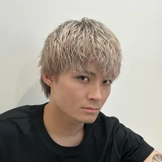 カラー メンズ 【メンズ特化⚡️】 曲がる矯正/千原涼麻のヘアスタイル
