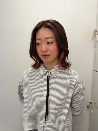 ミディアム 🎨透明感カラー/ ハイライト/近藤怜那のヘアスタイル