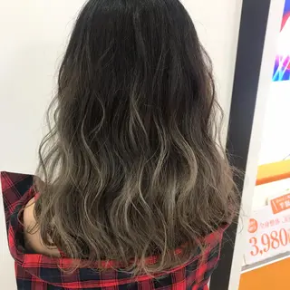 ロング カラー メンズ縮毛矯正 ニュアンスパーマのヘアスタイル