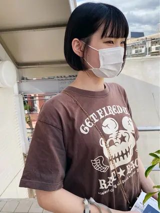 ショート 切りっぱなし/髪質 改善矯正/さやか🫧のヘアスタイル