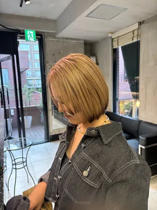 ミディアム ハイトーン/ ハイライト真柚🍨のヘアスタイル