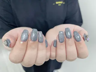 ネイル Shis_🦄shi 韓国風キラキラネイルのネイルデザイン