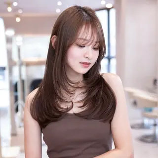 ミディアム カラー 渋谷/韓国レイヤー/ 艶カラー/nanoのヘアスタイル