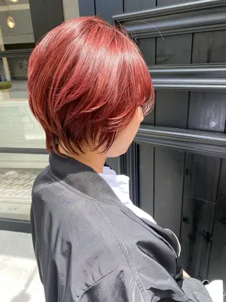 ショート カラー 🩷🍭中津・梅田 エリア🍬💜のヘアスタイル