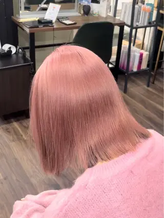 ミディアム カラー 🧸赤み消し🐾 ラベンダ/ミルクティのヘアスタイル