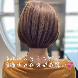 ショート カラー ネイル マツエク・マツパ ボブ、縮毛矯正👑 心斎橋/高城涼也のヘアスタイル