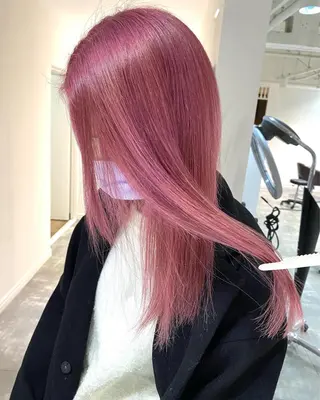 セミロング ハッシュカット /レイヤー/大阪中津のヘアスタイル