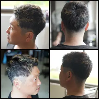 ショート カラー メンズ 中島 剛のヘアスタイル