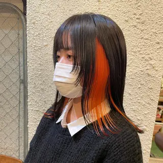 ミディアム カラー ヘアアレンジ 押切 響　のヘアスタイル